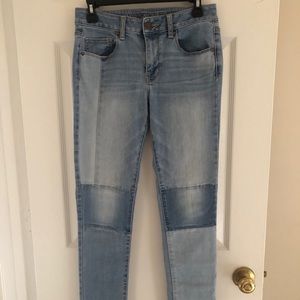 American Eagle patchwork jeans